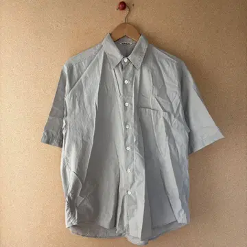 WASHED FINX TWILL HALF SLEEVED BIGSHIRTS