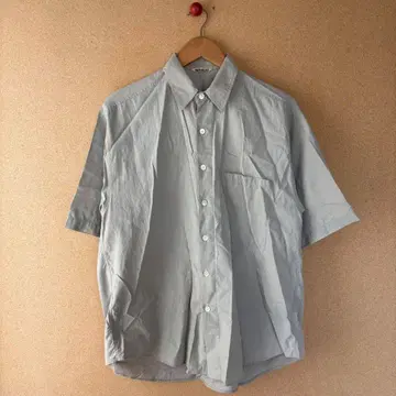 WASHED FINX TWILL HALF SLEEVED BIGSHIRTS