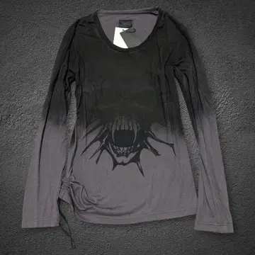 MIDAS skull print gimmick L/S T-shirt