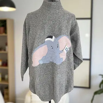 새상품 레어 GEORGYA studio x Disney 덤보 니트 L