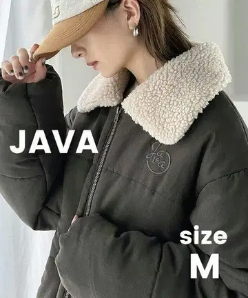 [ 새상품급 ] JAVA 옷깃 보아 스웨이드 패딩 자켓 차콜 M