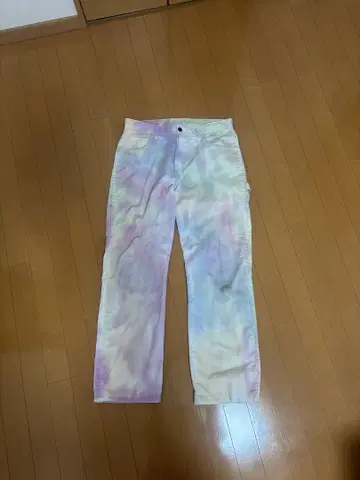 Dickies 카고 팬츠 조임 가공 타이다이 염색