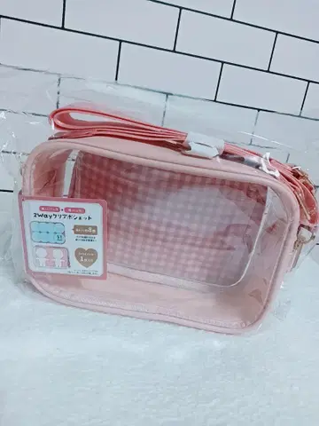 [ 새상품 ] 이타백 2Way 클리어 미니백 핑크