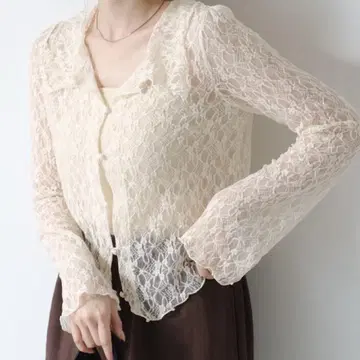 Kastane 카라 부착 레이스 풀오버 아이보리