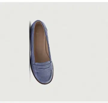 THE BARNNET blue suede pump penny loafer