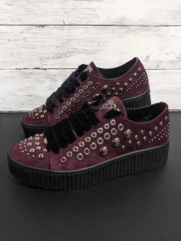 PINKO 핑코 ISEO1 스웨이드 스니커즈 보르도 37 23.5