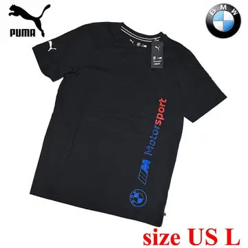 새상품 PUMA US L 사이즈 푸마 BMW 로고 티 블랙 T셔츠