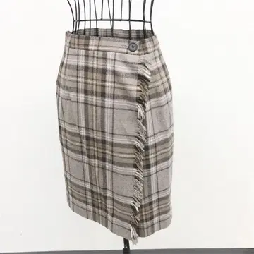 코르디아 하프 팬츠 브라운 체크 일본제 모 100% 가을/겨울 가을 옷