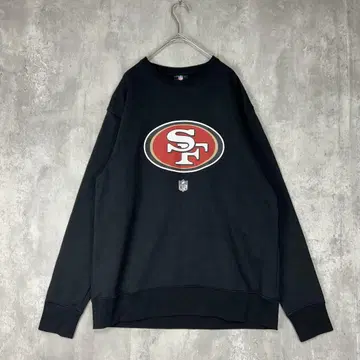 편집 중 새상품급 스웨트 셔츠 트레이닝복 긴팔 블랙 NFL 49ers