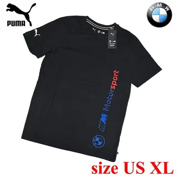 새상품 PUMA US XL 사이즈 푸마 BMW 로고 티 블랙 티셔츠