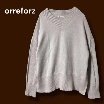 orreforz V넥 니트 풀오버 사이드 슬릿 봄/가을/겨울 M 워셔블