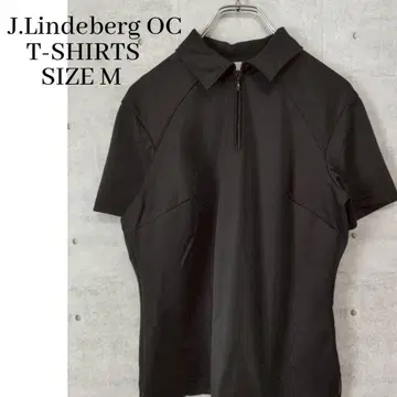 J.LINDEBERG 제이 린드버그 하프 지퍼 반팔 T셔츠 블랙 M