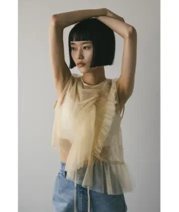 튤 셔링 상의