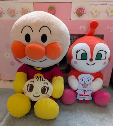 호빵맨과 짤랑이 봉제 인형 세트 귀여운