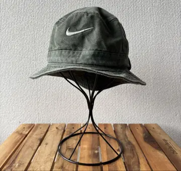 나이키 NIKE 버킷햇 캡 90s 카키 은색 택