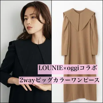 [ 미사용 택 포함 ] 루니 oggi 콜라보 2way 빅 칼라 원피스