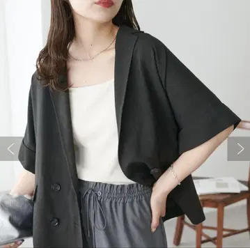 디스코트 테크린넨 반팔 자켓