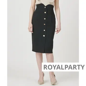ROYALPARTY 멀티 버튼 타이트 스커트