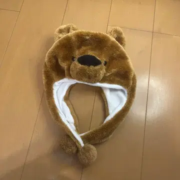 곰 귀 달린 플리스 니트 모자