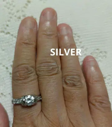 스톤 부착 SILVER 반지