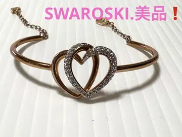 SWAROSKI 더블 하트 디자인 팔찌 새상품급