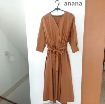 미사용 새상품급 anana 원피스 브라운 라이트 브라운 프리
