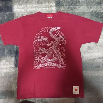 CREAM SODA 드래곤 프린트 T셔츠 XL 레드