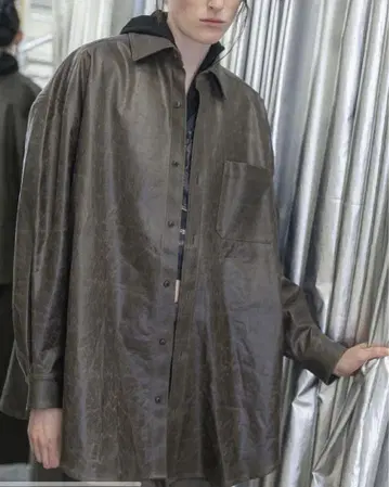 perverze vegan leather large shirts