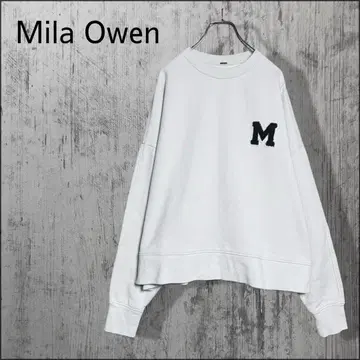 [ Mila Owen ] 사가라 자수 빅 트레이닝복 M 로고