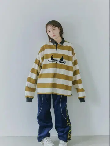 [ OVER PRINT ] BIG RUGBY SHIRTS BOADER