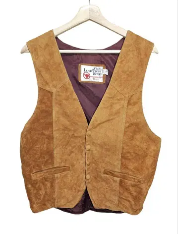 70s Sears 스웨이드 웨스턴 가죽 베스트
