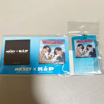 킹프리 미키 프렌즈 콜라보 아크릴 키링 캔뱃지