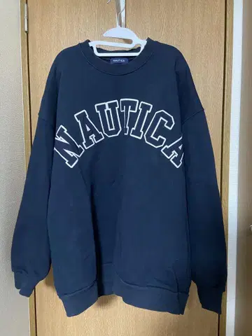 NAUTICA 네이비 로고 맨투맨 XL