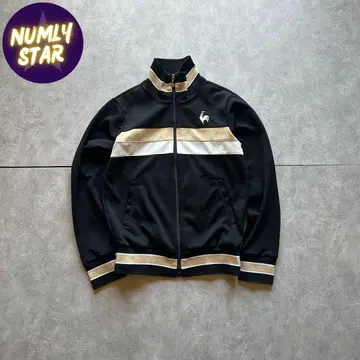 archive track jacket y2k black beige