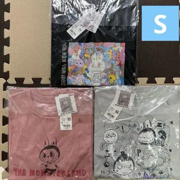유니클로 팝마트 러브브 POP MART UT 블랙 핑크 그레이 S