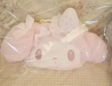 마이멜로디 화이트 딸기 티타임 봉제 인형 사코슈 미니백 파우치