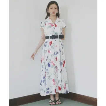 앙데팡당 꽃무늬 원피스