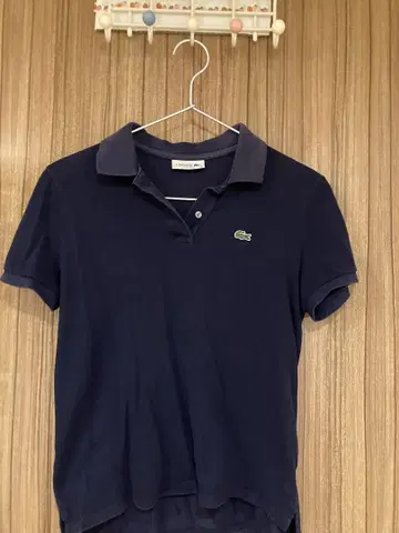 LACOSTE 네이비 피케 셔츠 34