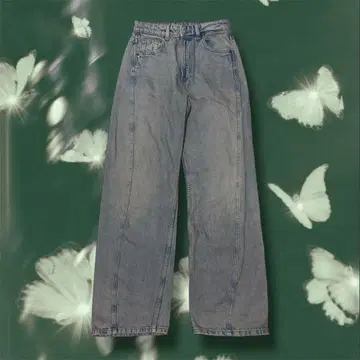 와이드 레그 데님 벌룬 배기 팬츠 그런지 y2k 사이즈 32