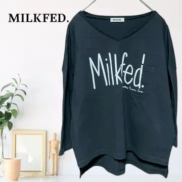 zB546 [ F ] MILKFED. 티셔츠 링거넥 테일컷