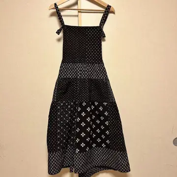 [익명 배송] 아이고요미 쿠루메 카스리 에이프런풍 스커트