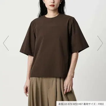 MARW UNITED ARROWS 베이직 T 블라우스 브라운