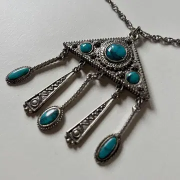 [ vintage ] 목걸이 터콰이즈 인디언 민족 silver925