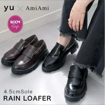 [미사용 새상품] yu 콜라보 로퍼 다크 브라운 22.5cm 우천 겸용