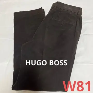 HUGO BOSS 남성용 두꺼운 원단 브라운 팬츠 46
