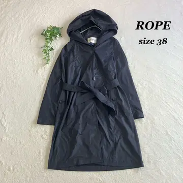 ROPE 로페 (38) 트렌치코트 블랙 후드 부착 봄/가을 벨트 있음