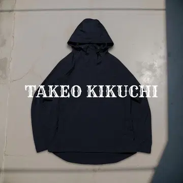 TAKEO KIKUCHI 아노락 후드티 남성용 블랙 사이즈 4 구제 의류