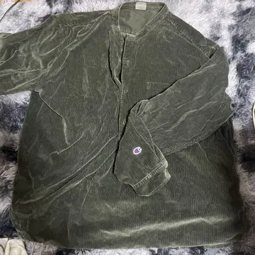 Champion 코듀로이 셔츠 XL 올리브 그린