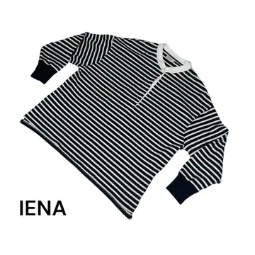 새상품급 인기의 IENA 보더 긴팔 셔츠 사이즈 M 여유로운 편