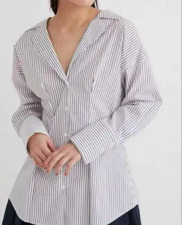 FRAY I.D 허리 턱 셔츠